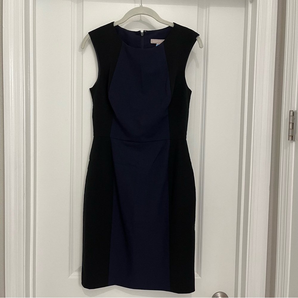 Banana Republic Black and Navy Midi Dress - Picture 7 of 7